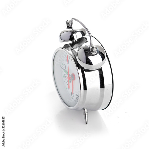 Alarm clock on white background