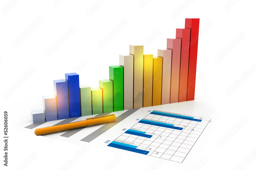 Business graph. Business graph.