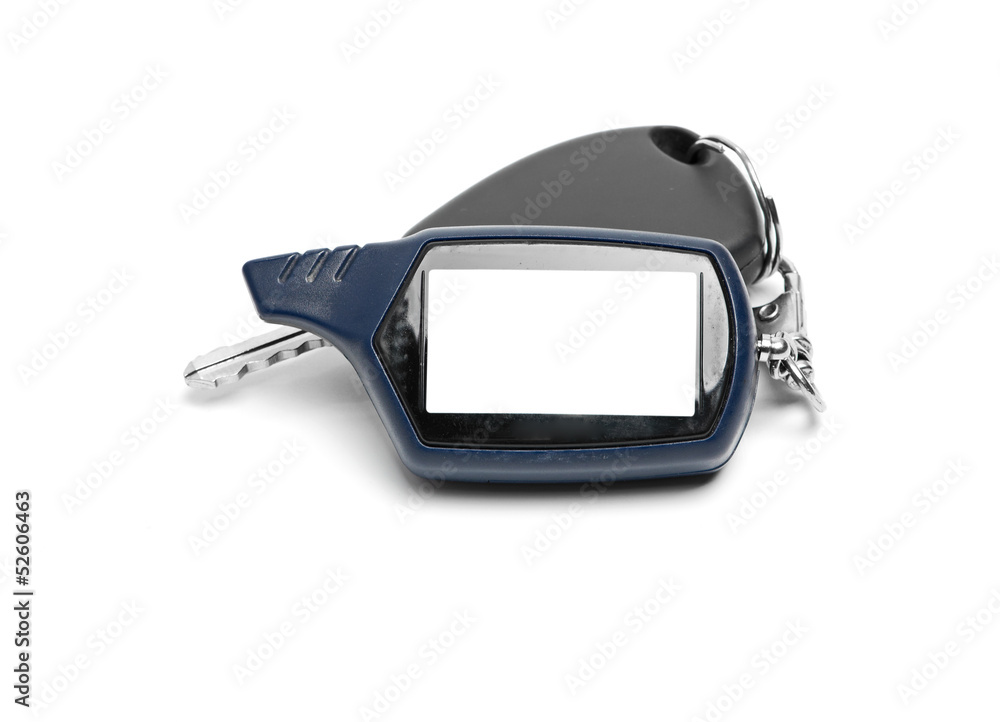 Fototapeta premium remote car key isolated on white background