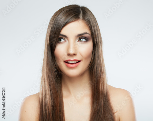 Woman hair style fashion portrait.