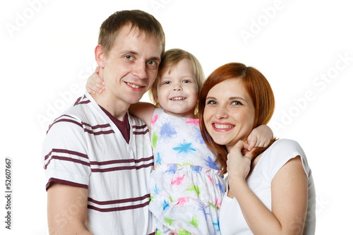 Happy young family with child.