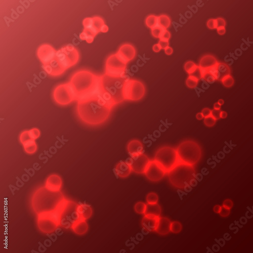 Red blobs molecules
