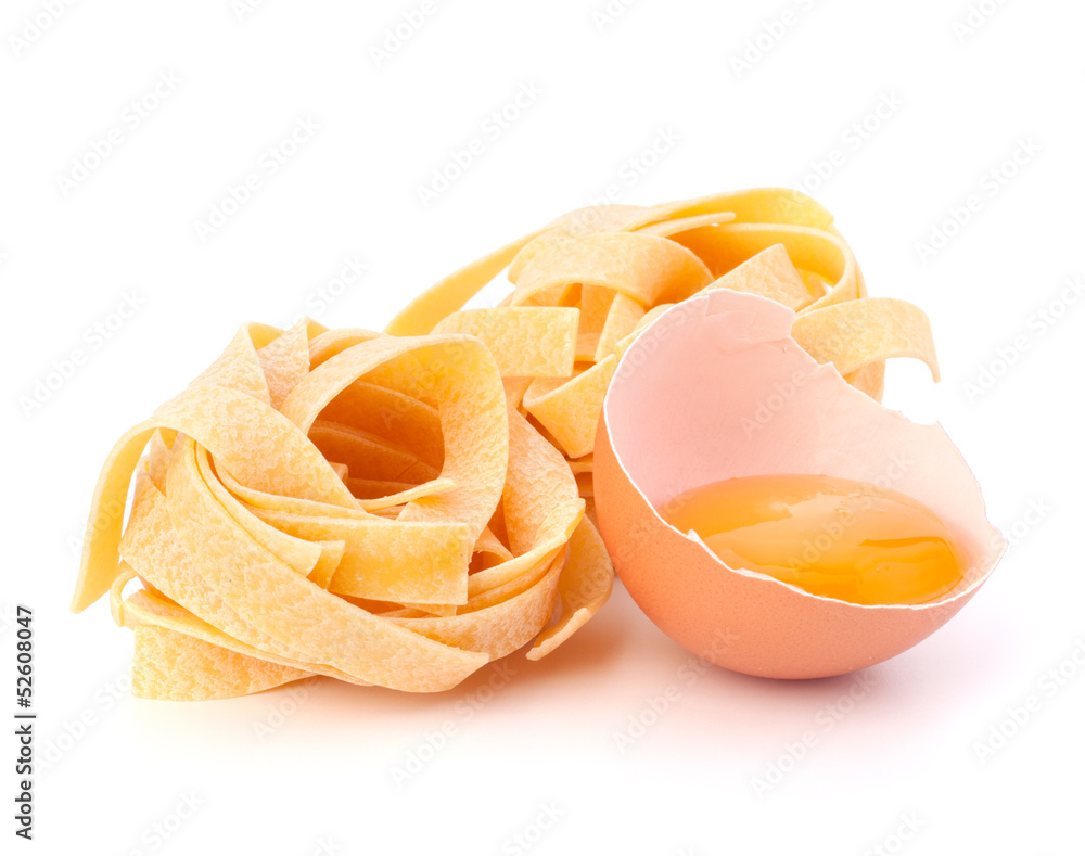 Italian egg pasta fettuccine nest