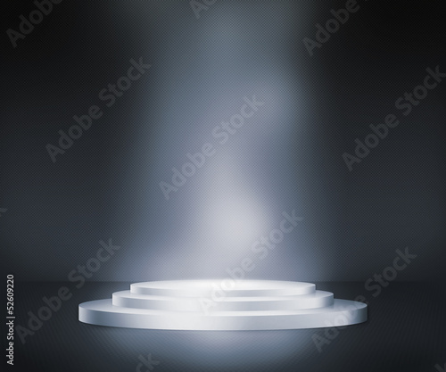 Silver Podium Spotlight Background