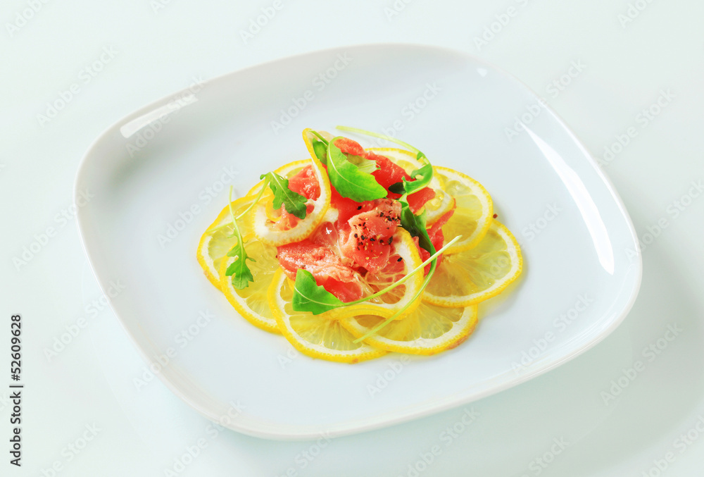 Lemon and beef Carpaccio Lemon and beef Carpaccio