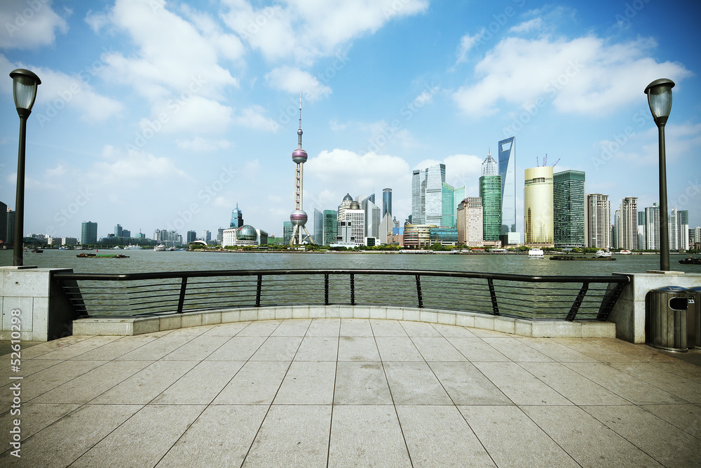 Lujiazui Finance&Trade Zone of Shanghai landmark skyline at city