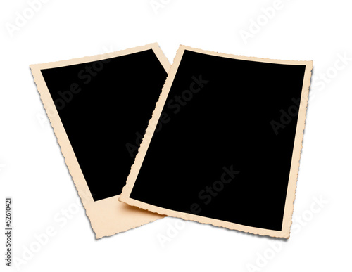 Vintage photo frames with path