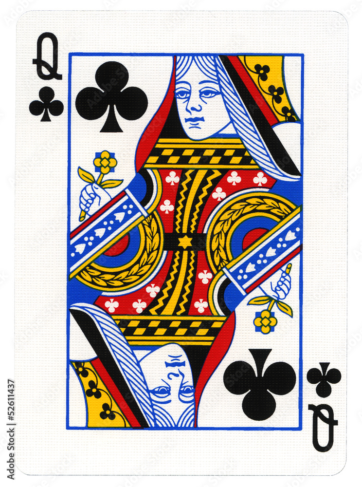 Fototapeta premium Playing Card - Queen of Clubs