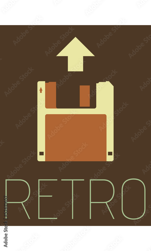 Vector Minimal Design - Retro Floppy Vector Minimal Design - Retro Floppy