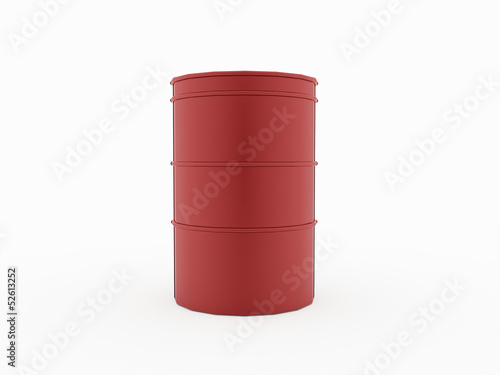 Red barell isolated