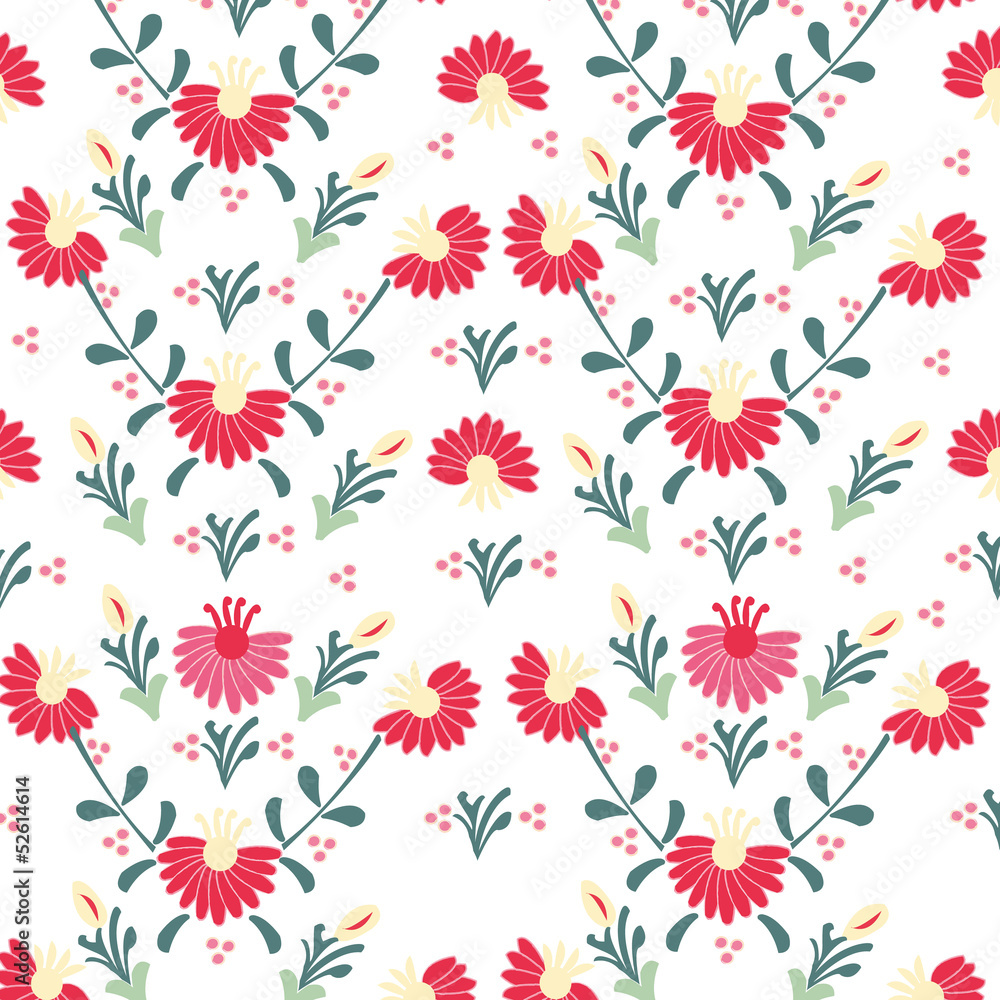 Seamless colorful flower pattern