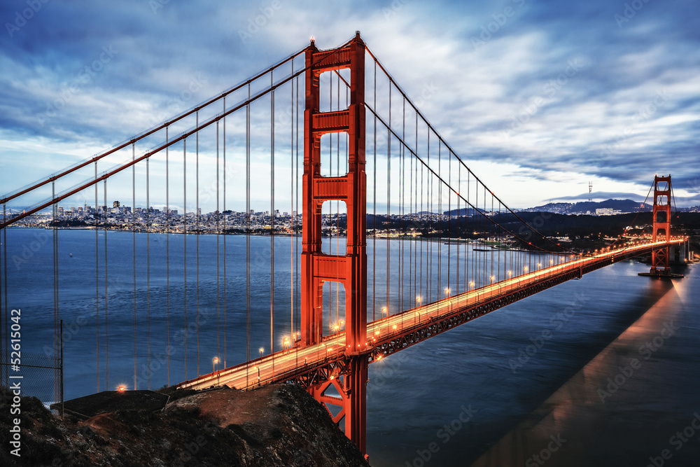 The famous Golden Gate Bridge