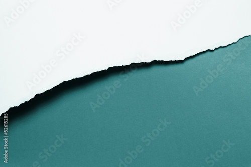Papierabriss, schattiert, blaugrün © Tran-Photography