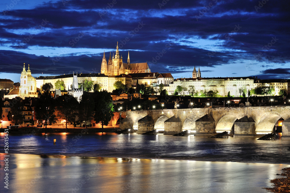 Obraz premium Night Prague