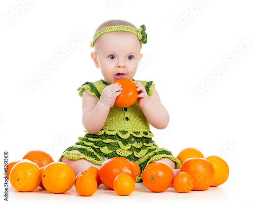 baby girl eating fruits iso...