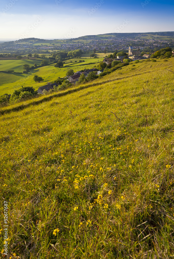 Fototapeta premium Idyllic rural landscape, Cotswolds UK