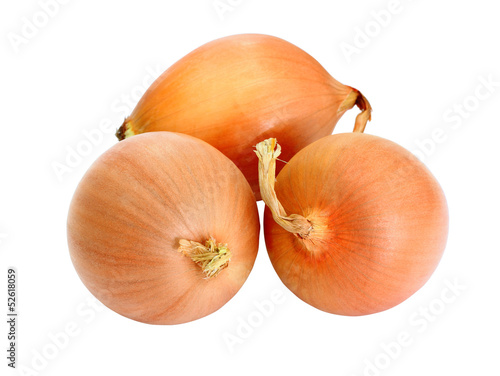 Wallpaper Mural three golden onions, isolated on white background Torontodigital.ca