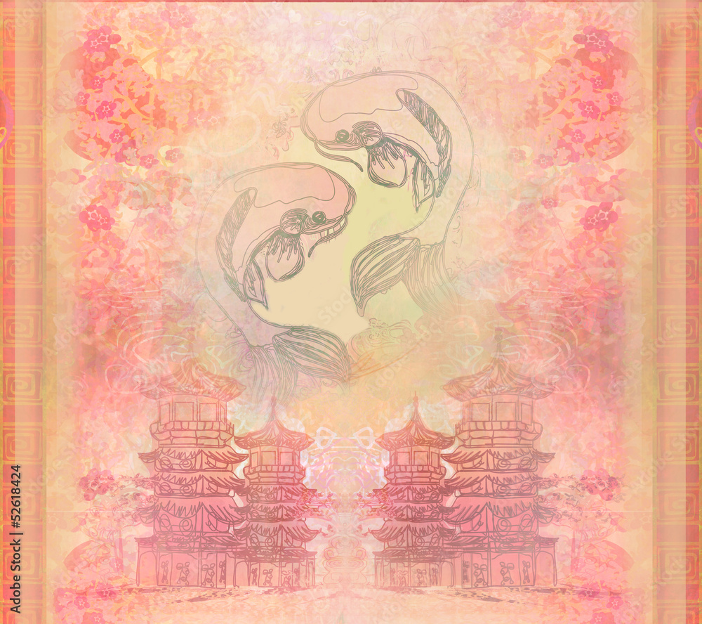 Fototapeta premium japanese koi background