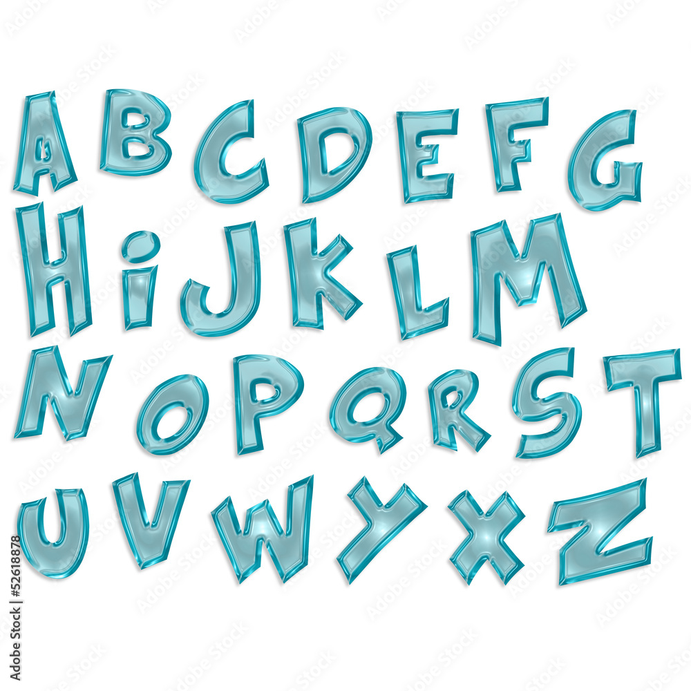 transparent alphabet