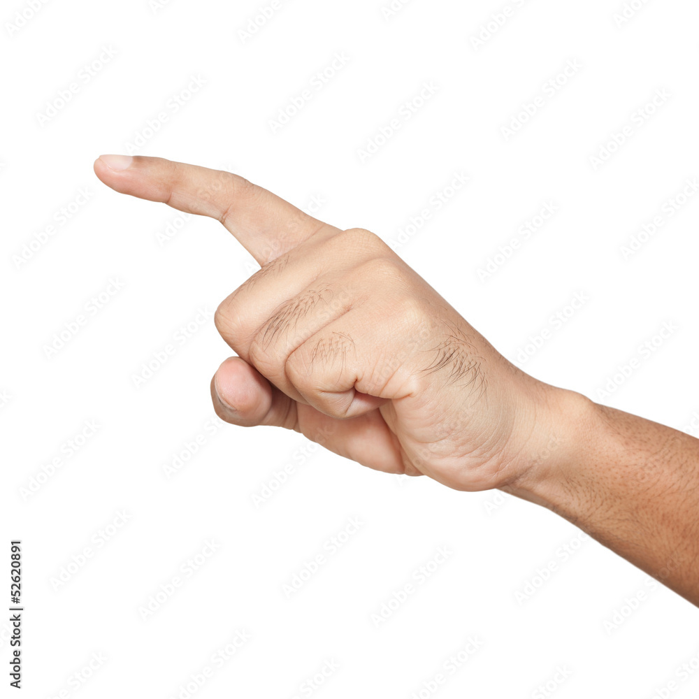 Finger point isolated on white background Finger point isolated on white background