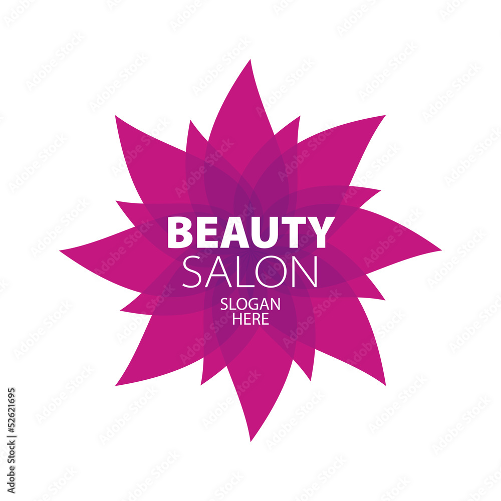 Abstract logo for beauty in the form of a red star