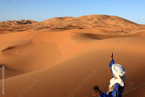 Obraz na płótnie Sand dunes of Erg Chebbi in the Sahara Desert, Morocco w salonie