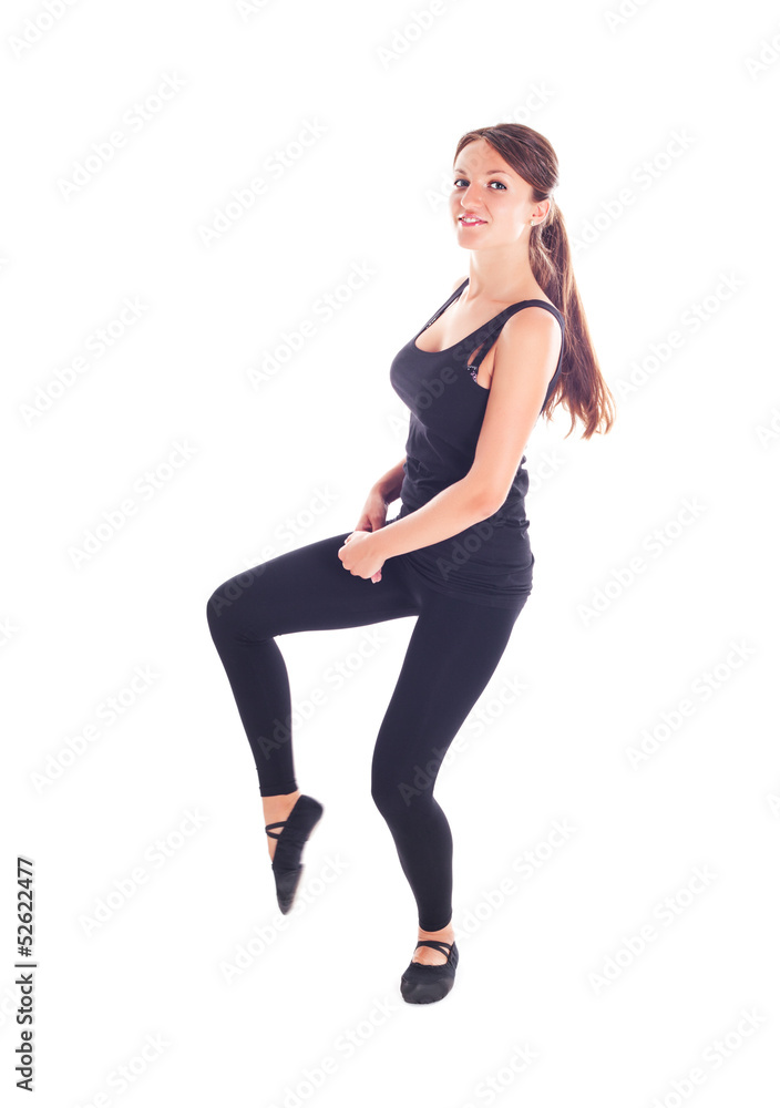 Young girl shows dance Young girl shows dance