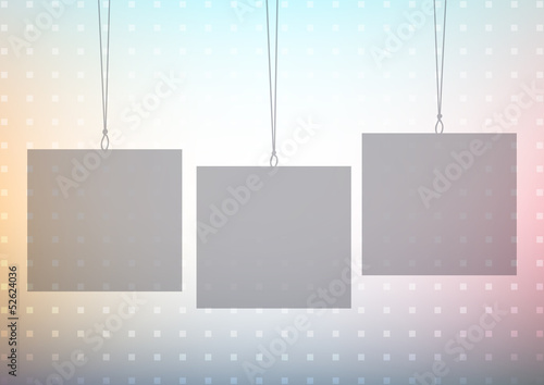 Three square shadows with place for the text.
