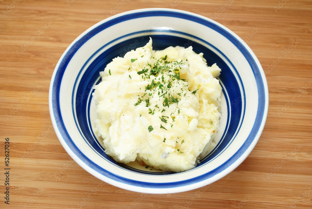 Mashed Potatoes with Herbs in a Bowl Mashed Potatoes with Herbs in a Bowl