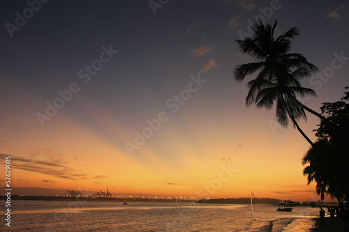 Boca Chica beach at sunset