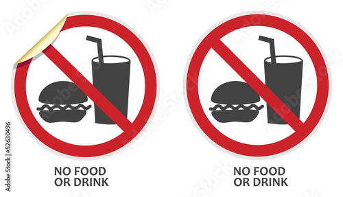No Food or Drink Sign