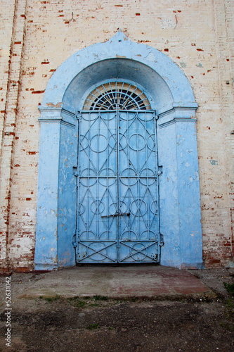 old iron door of the church © Brux