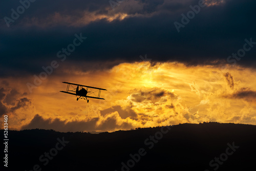 Biplano al tramonto - Freedom