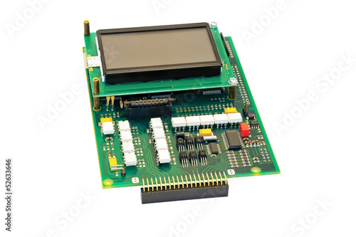 Electronic circuit board with display. photo