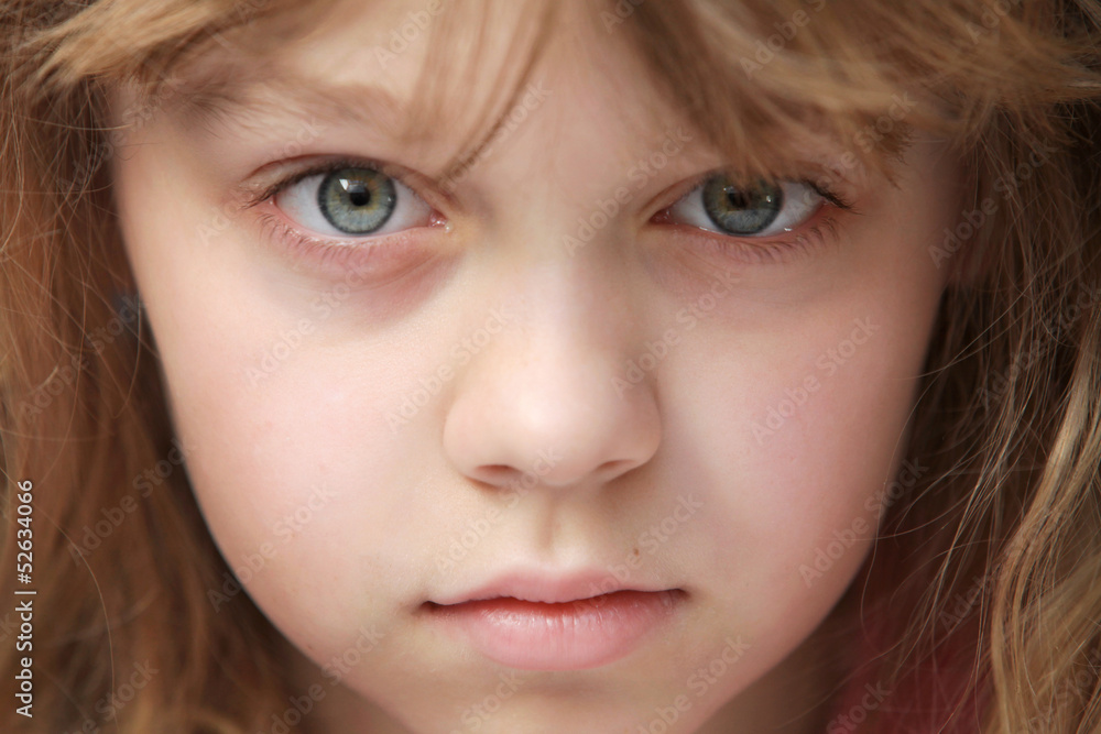 Closeup portrait of little blond Caucasian girl Closeup portrait of little blond Caucasian girl