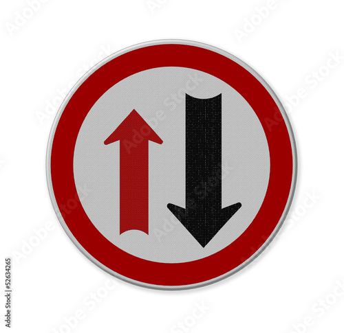 Free Download Two way traffic sign, isolate on white background - GFXLoad