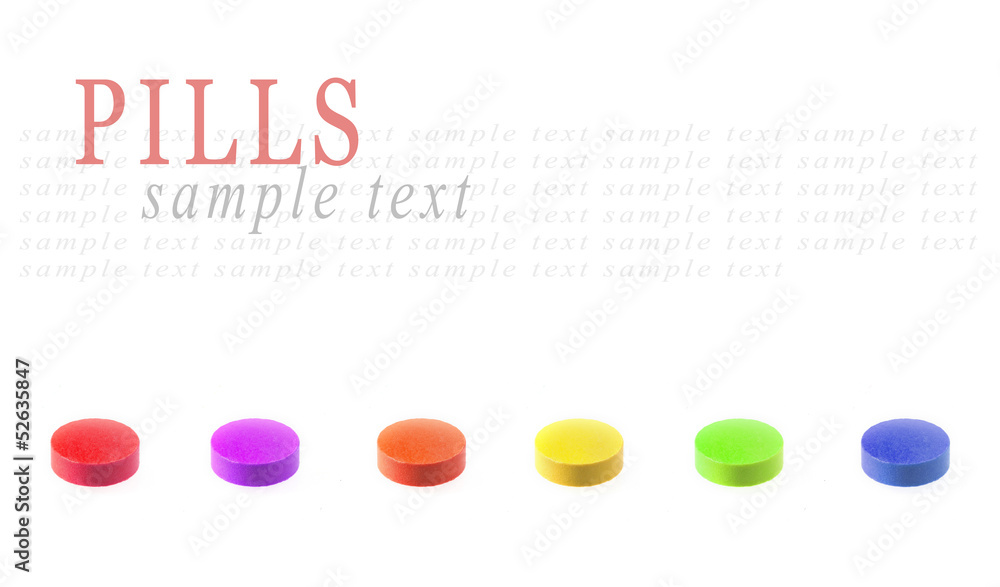 Fototapeta premium Pills isolated on white background