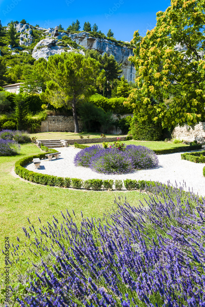 garden in Les Baux de-Provence, Provence, France