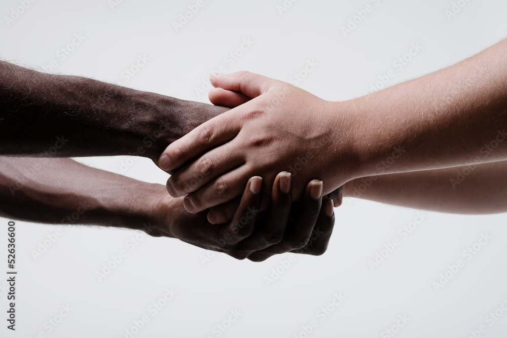 African American man shaking hands African American man shaking hands