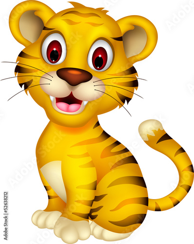 cute baby tiger posing