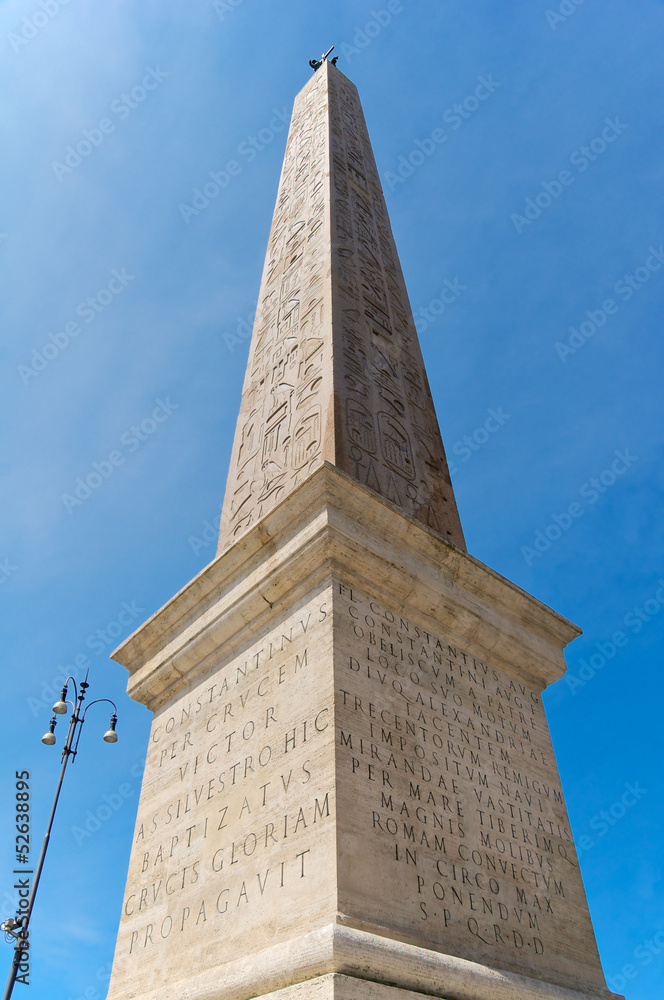 Obraz premium Egyptian Obelisk, Piazza San Giovanni, Rome, Italy
