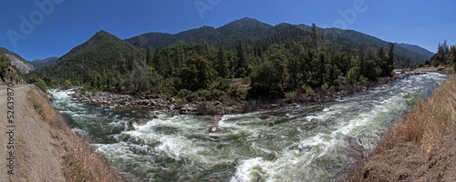 River Views driving into Yosemite National park California USA photo