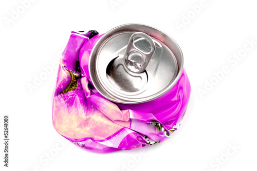 Crushed drink can