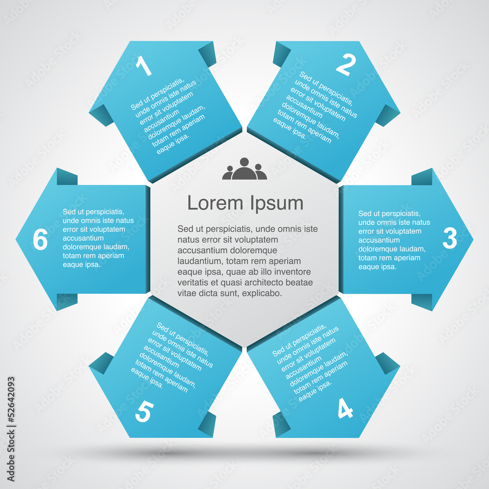 Business project template with arrows and text areas Business project template with arrows and text areas