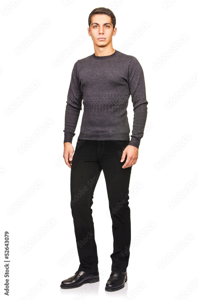 Man in fashion look isolated on white Man in fashion look isolated on white