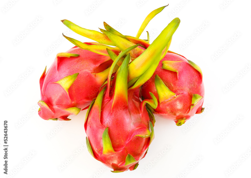 dragon fruits isolated on white background dragon fruits isolated on white background