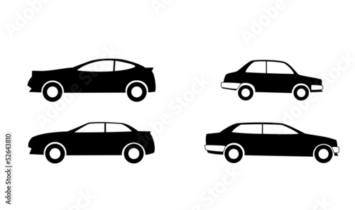 Black vector car icons