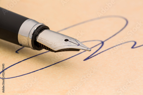 Photography signature and pen