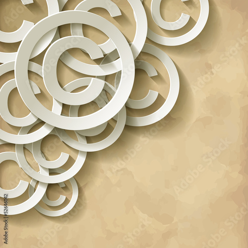 Copyright SYMBOL Papier Vintage Hintergrund Ecke