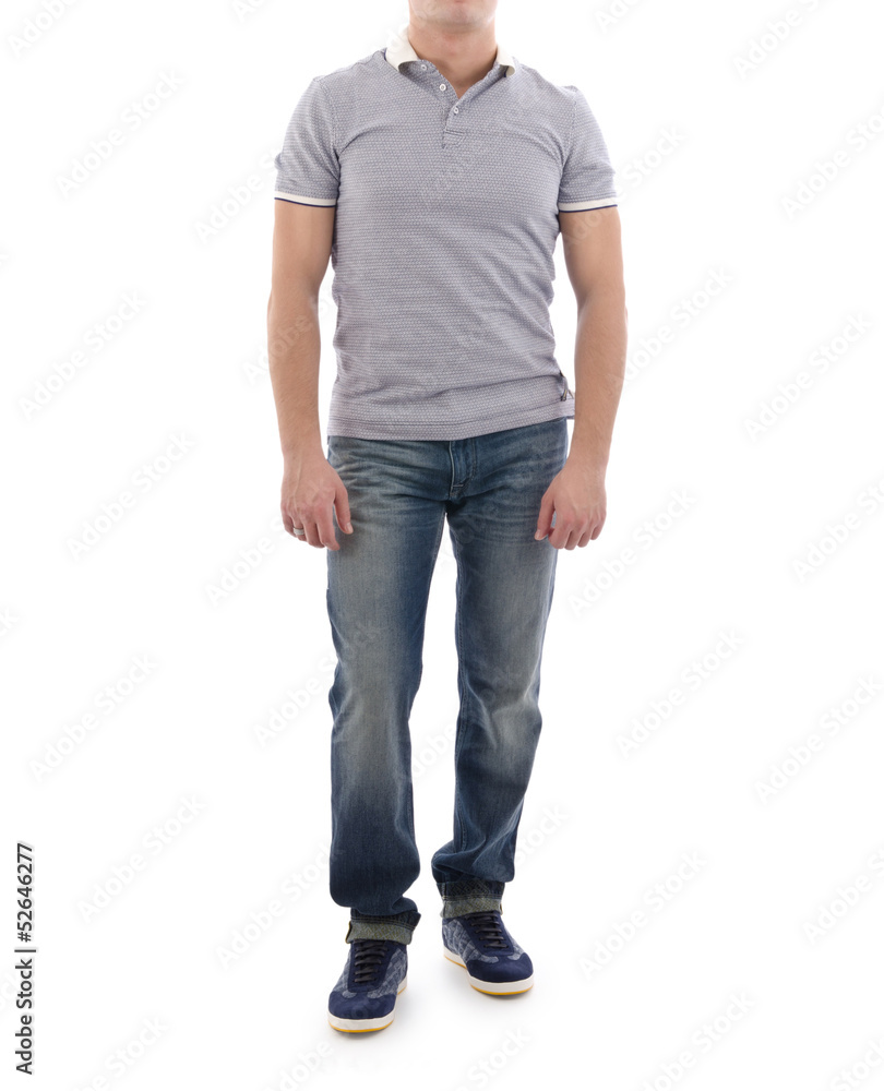 Man in fashion concept on white Man in fashion concept on white